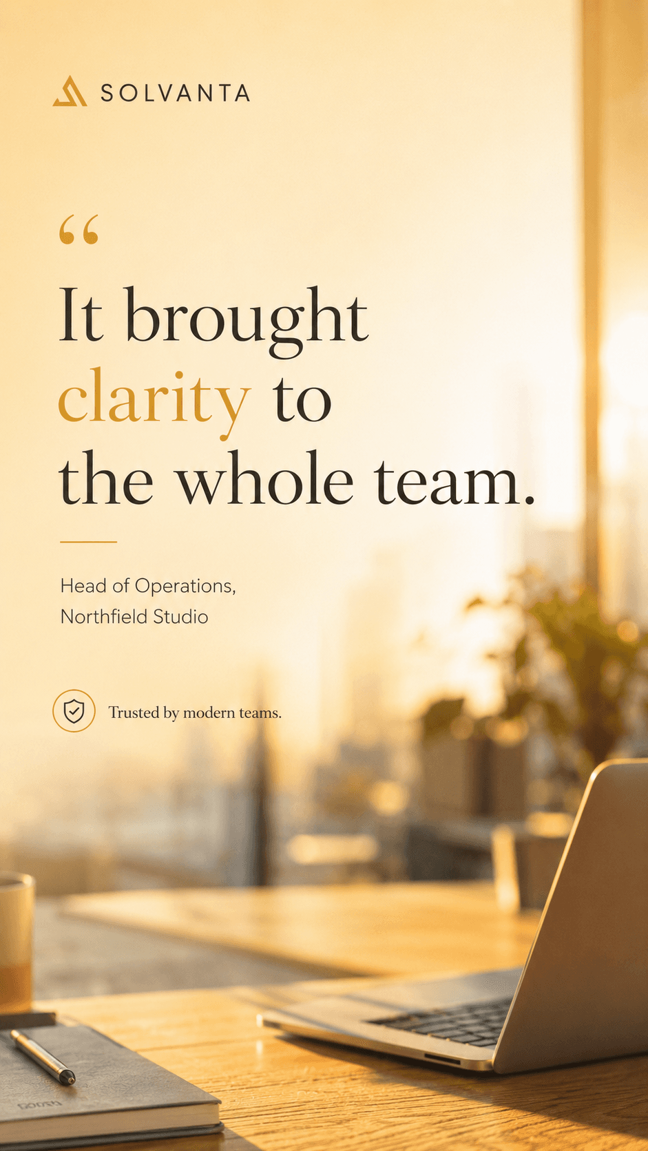 Story testimonial pull-quote